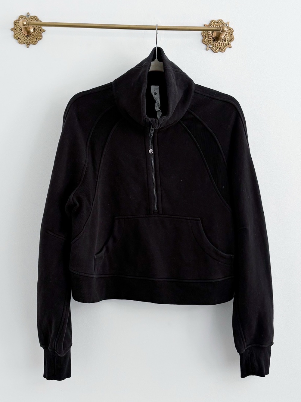 Lululemon Scuba Oversized Funnel Neck Shirt Black XS/S